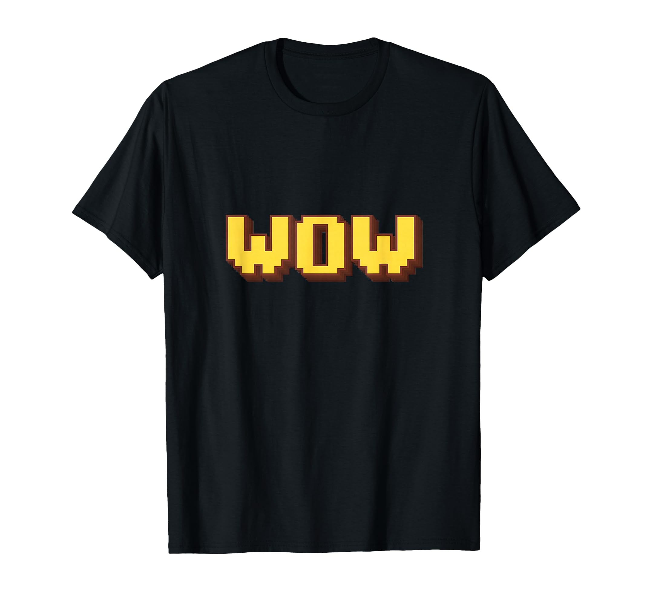Wow Expression Pixel Art Typography T-Shirt - Fun Novelty Design for Adults - T-Shirt, Sweatshirt, Hoodie