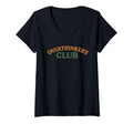 Womens Overthinkers Club V Neck T-Shirt - Minimalist Print for Adults - T-Shirt, Sweatshirt, Hoodie