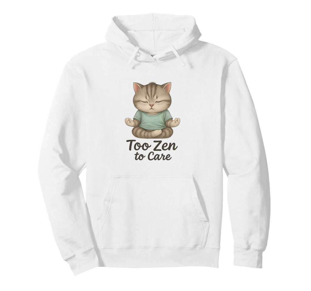 Yoga Zen Positivity Cat Mindfulness Hoodie - Unique Graphic for Adults - T-Shirt, Sweatshirt, Hoodie