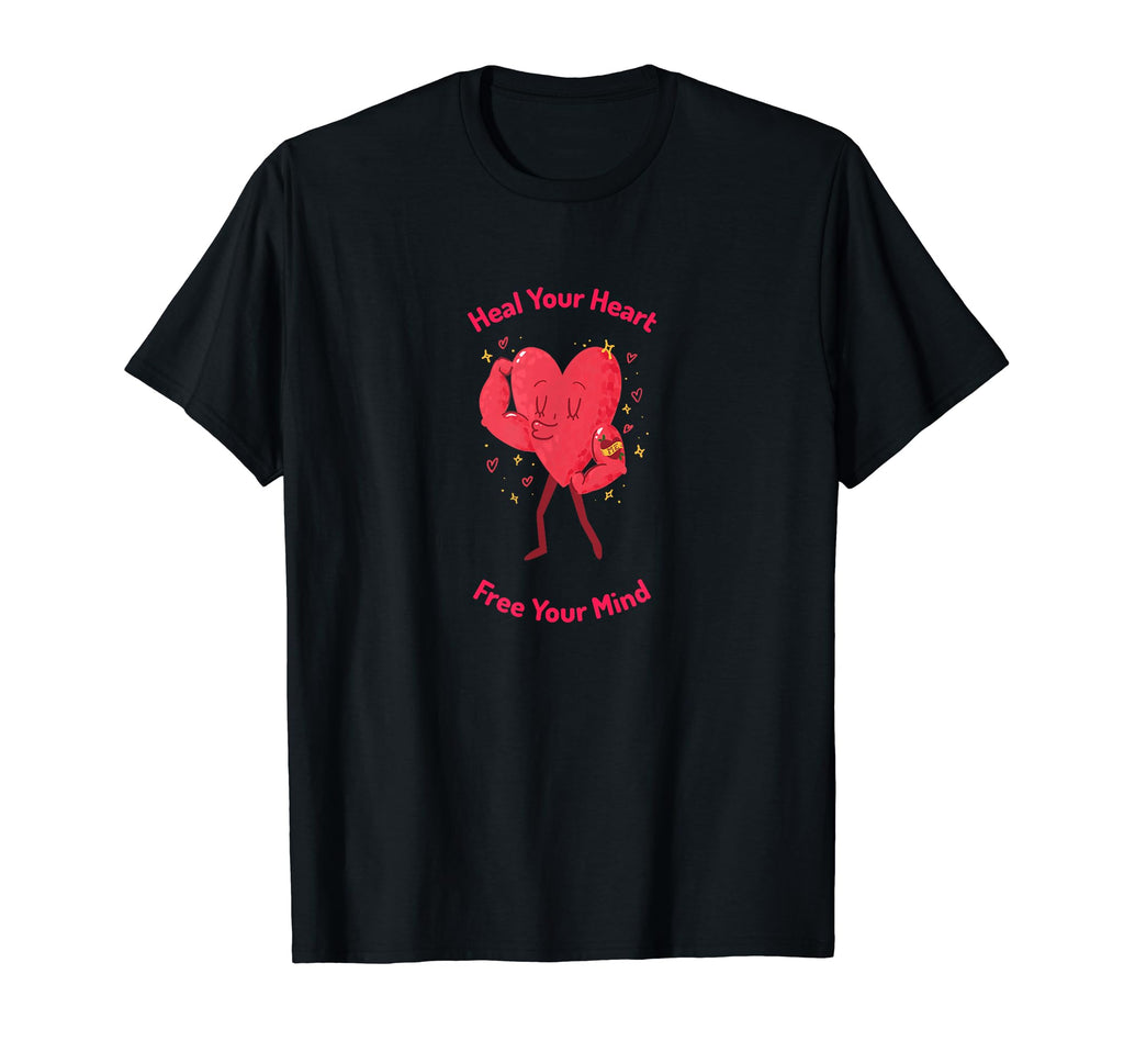 Mental Health Heart T-Shirt - Unique Graphic Men Women - T-Shirt, Sweatshirt, Hoodie