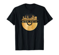 Vinyl Record Player Disco Music Skyline M T-Shirt - Graphic Print Unisex - T-Shirt, Sweatshirt, Hoodie