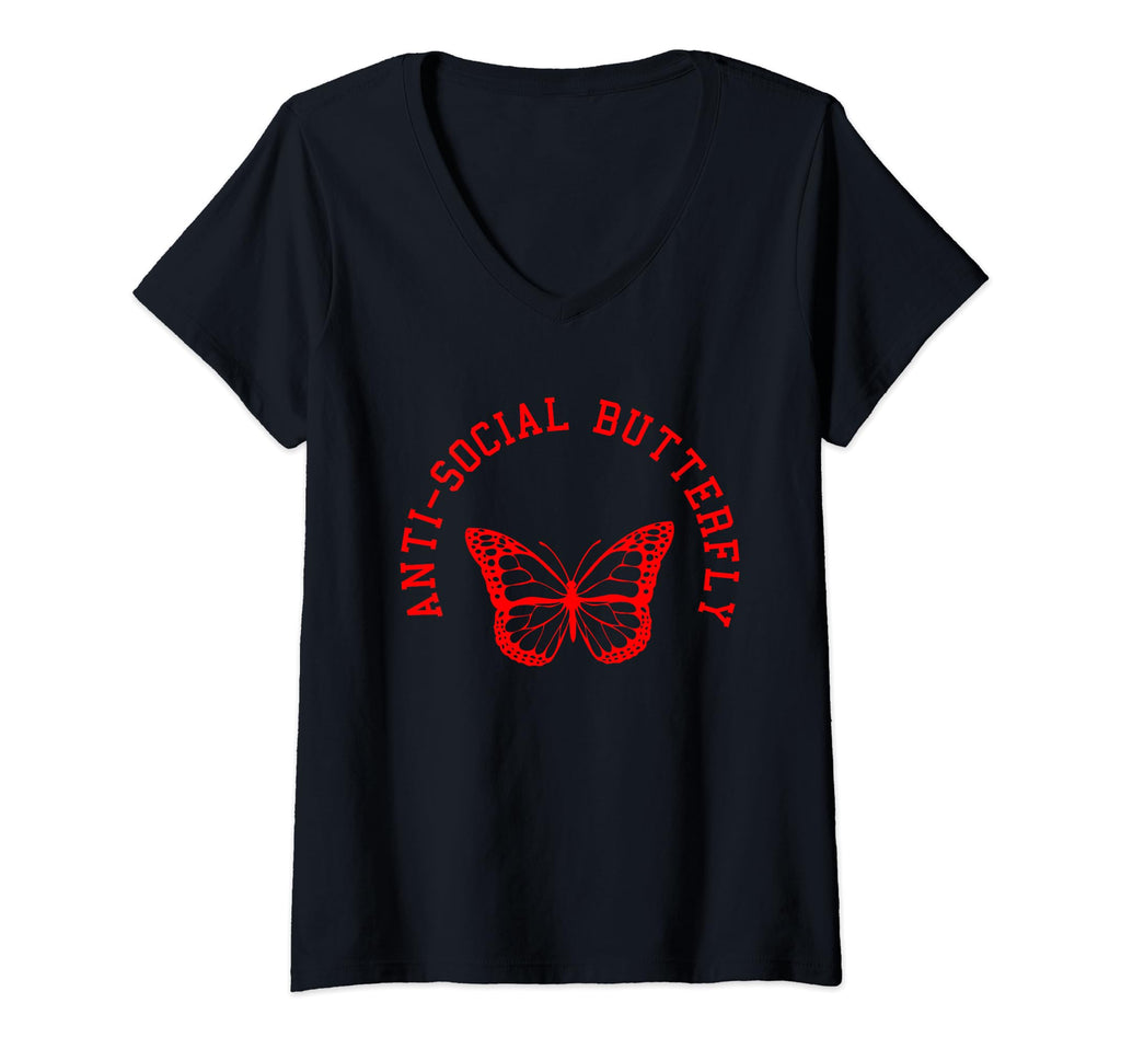 Anti Social Butterfly Funny Meme Joke T-Shirt - Unique Graphic Men Women - T-Shirt, Sweatshirt, Hoodie
