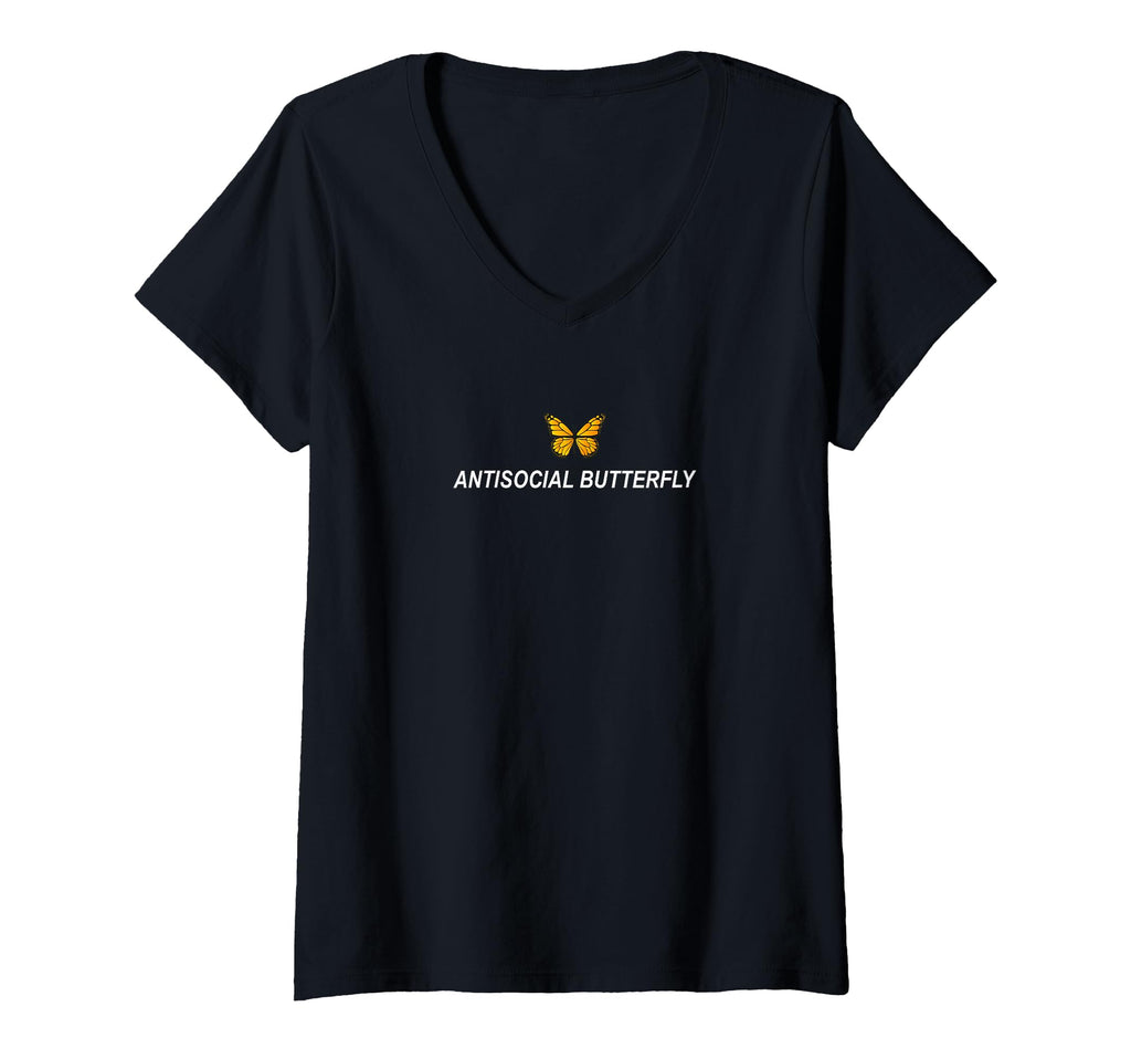 Womens Antisocial Butterfly Introvert T-Shirt - Streetwear Style Unisex - T-Shirt, Sweatshirt, Hoodie