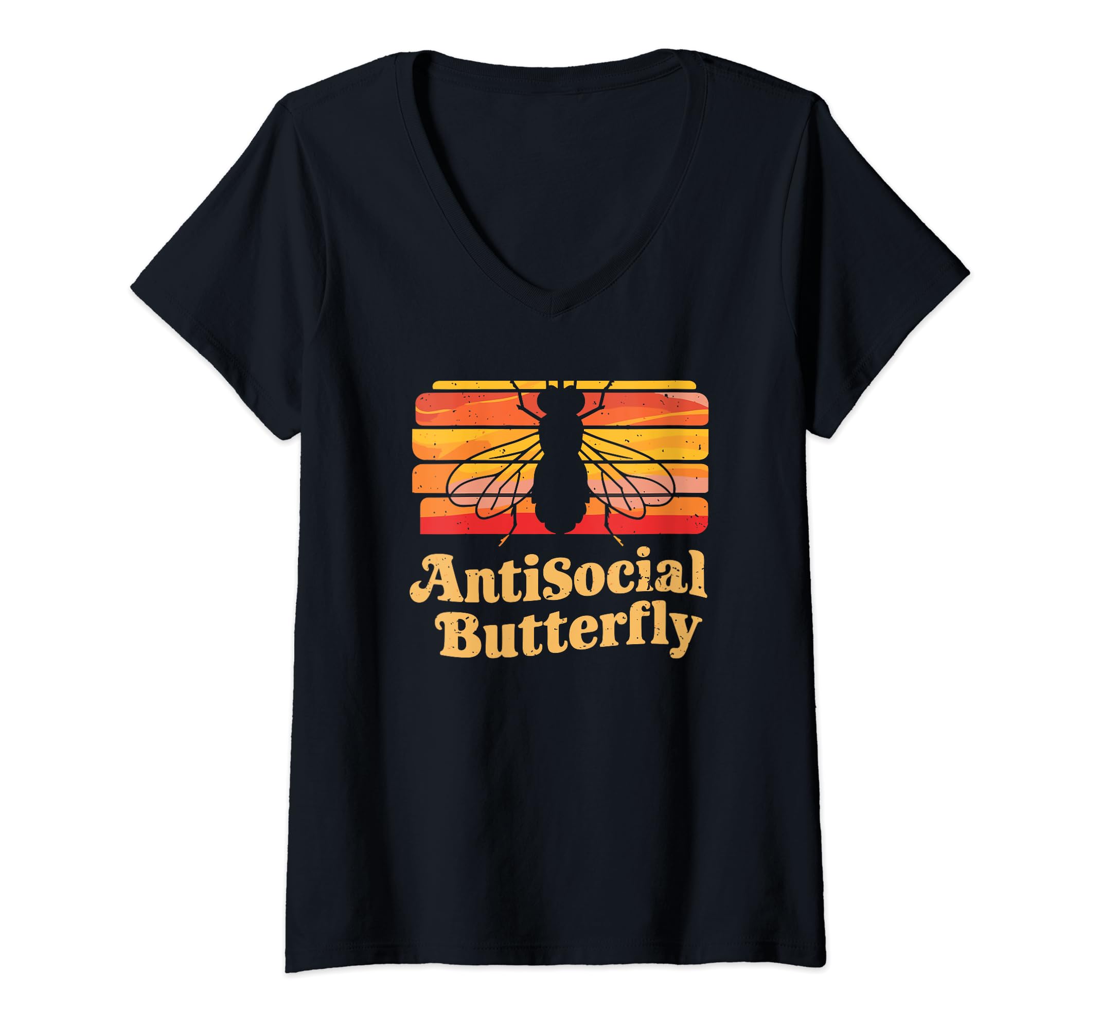 Womens Antisocial Butterfly Housefly T-Shirt - Minimalist Print for Adults - T-Shirt, Sweatshirt, Hoodie