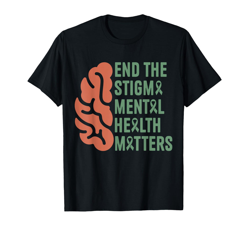 Mental Health Awareness Ribbon Items Hoodie - Novelty Apparel Men Women - T-Shirt, Sweatshirt, Hoodie