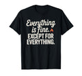 Everything Is Fine Except Everything T-Shirt - Minimalist Print for Adults - T-Shirt, Sweatshirt, Hoodie