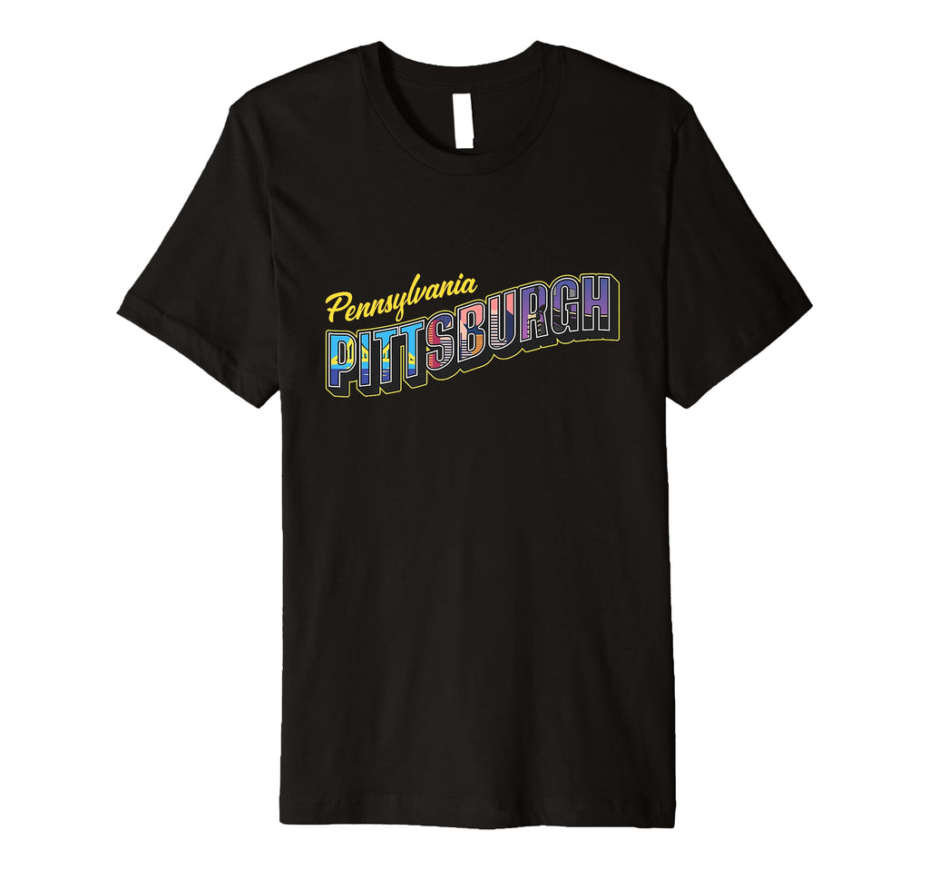 Pennsylvania Pittsburgh Landmarks T-Shirt - Fun Novelty Design for Adults - T-Shirt, Sweatshirt, Hoodie