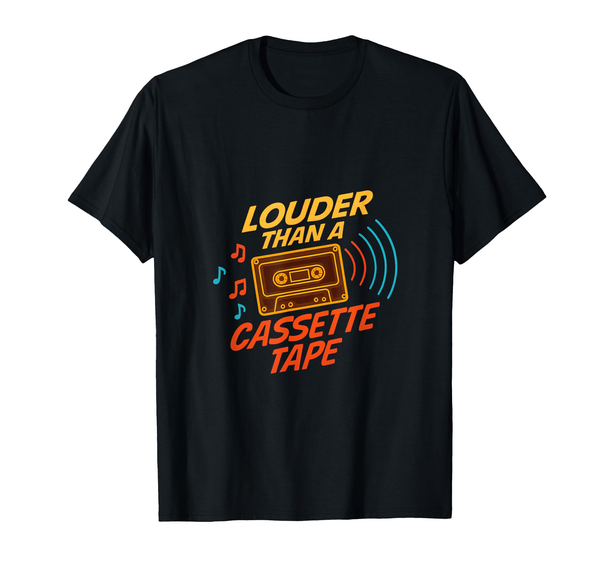 Louder Than Cassette Tape 80S Neon T-Shirt - Graphic Print for Adults - T-Shirt, Sweatshirt, Hoodie