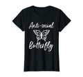 Womens Anti Social Butterfly Funny T-Shirt - Unique Graphic for Adults - T-Shirt, Sweatshirt, Hoodie