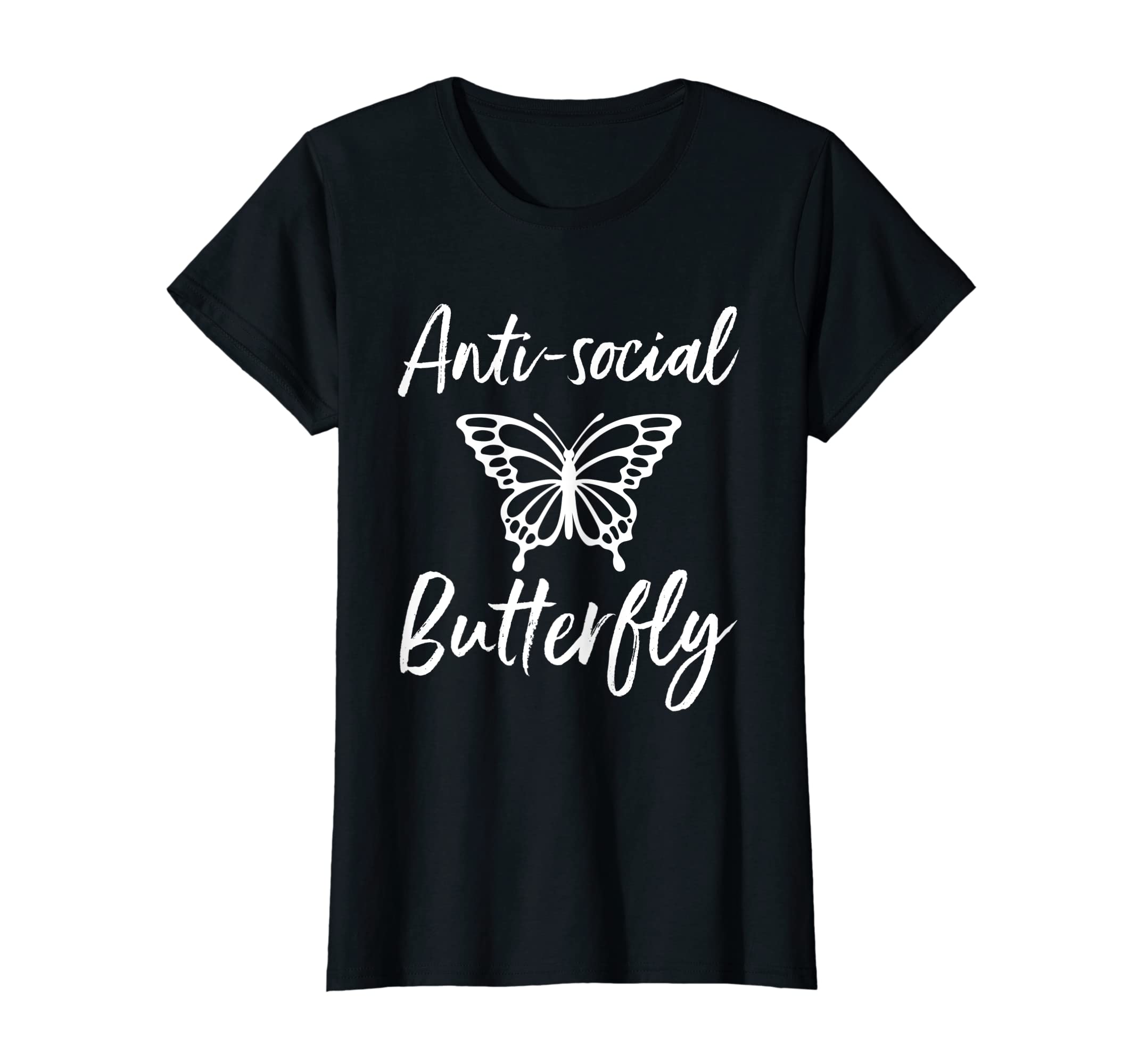 Womens Anti Social Butterfly Funny T-Shirt - Unique Graphic for Adults - T-Shirt, Sweatshirt, Hoodie