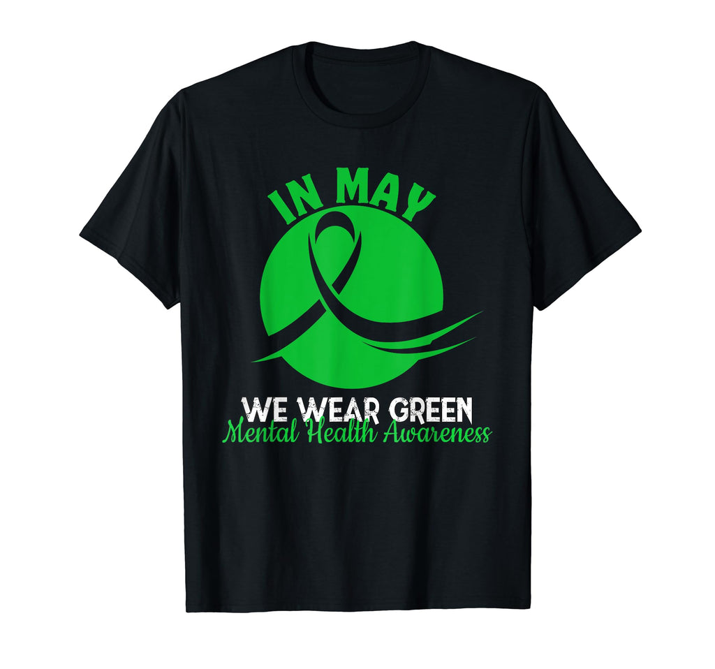 Mental Health Month We Wear Green T-Shirt - Unique Graphic for Adults - T-Shirt, Sweatshirt, Hoodie