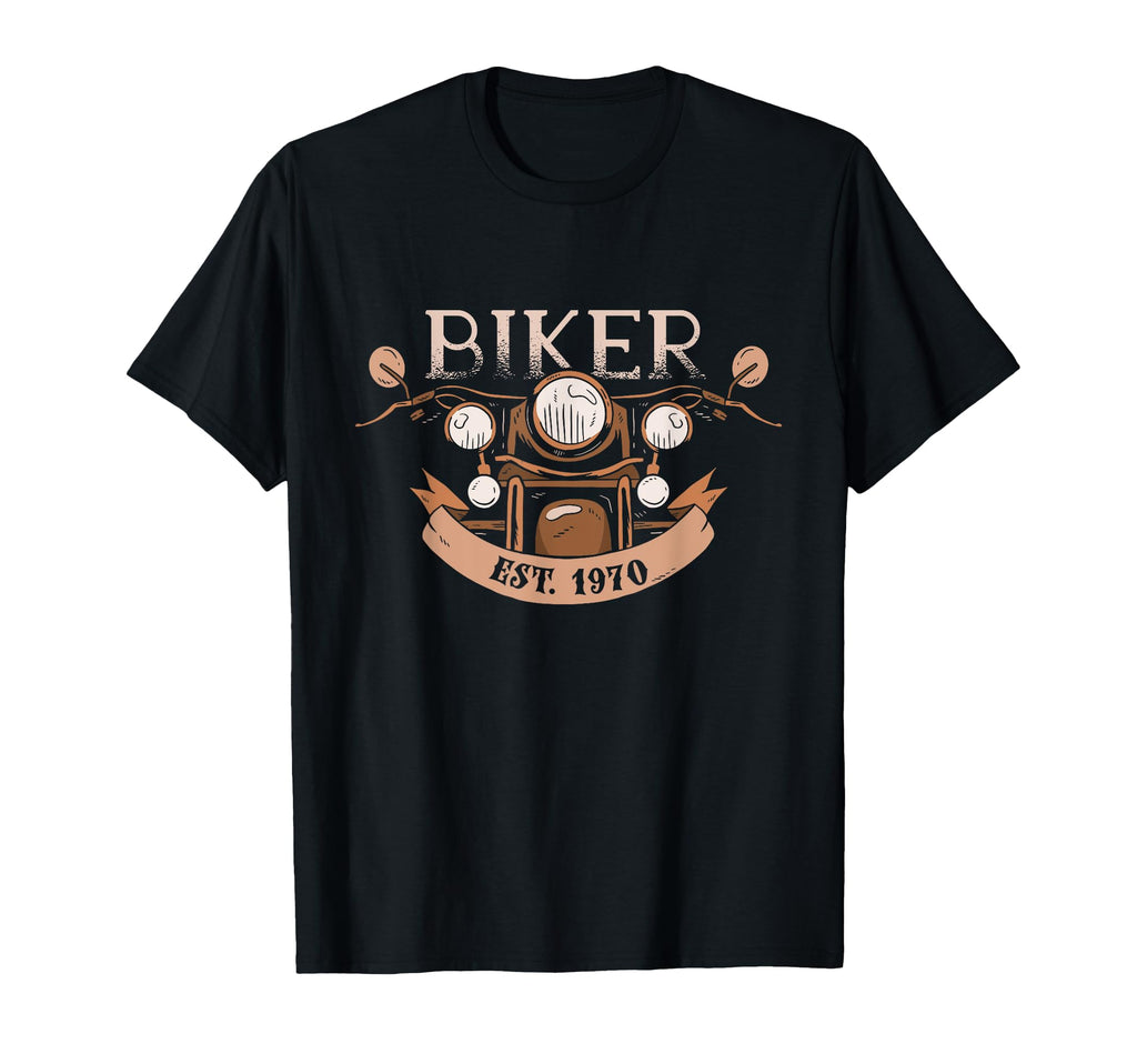 Motorcycle 1970 Motorcyclist Biker T-Shirt - Aesthetic Graphic Men Women - T-Shirt, Sweatshirt, Hoodie