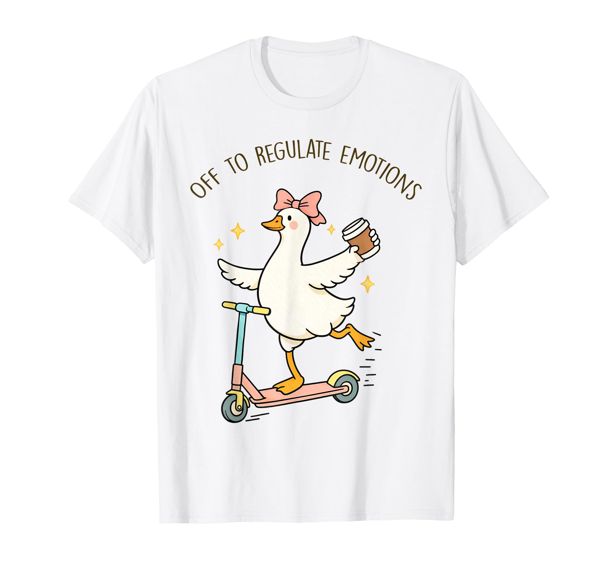 Off To Regulate Emotions Goose Funny T-Shirt - Trendy Graphic Unisex - T-Shirt, Sweatshirt, Hoodie