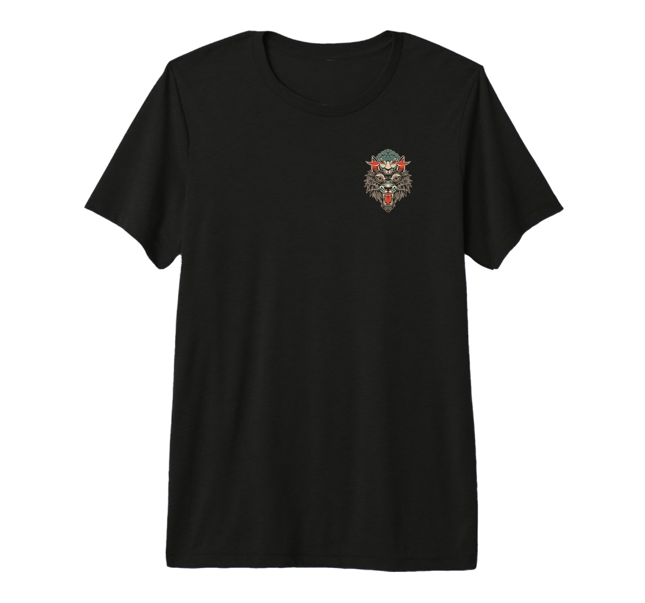 Wolf Sheeps Traditional Tattoo Flash T-Shirt - Aesthetic Graphic Men Women - T-Shirt, Sweatshirt, Hoodie
