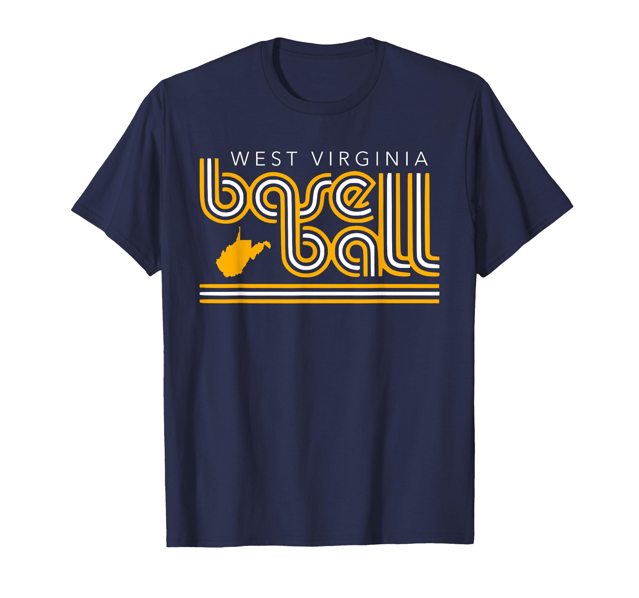 Font West Virginia Baseball Player Wv T-Shirt - Novelty Apparel Men Women - T-Shirt, Sweatshirt, Hoodie