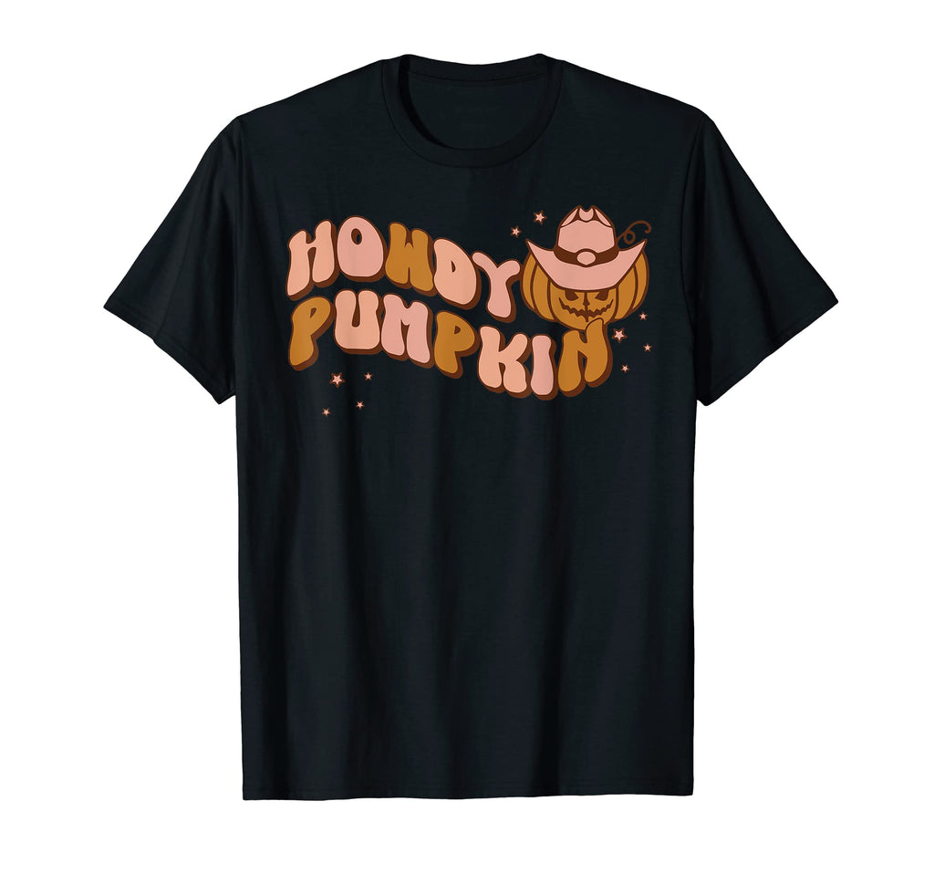 Howdy Pumpkin Fall Halloween Western T-Shirt - Graphic Print Men Women - T-Shirt, Sweatshirt, Hoodie