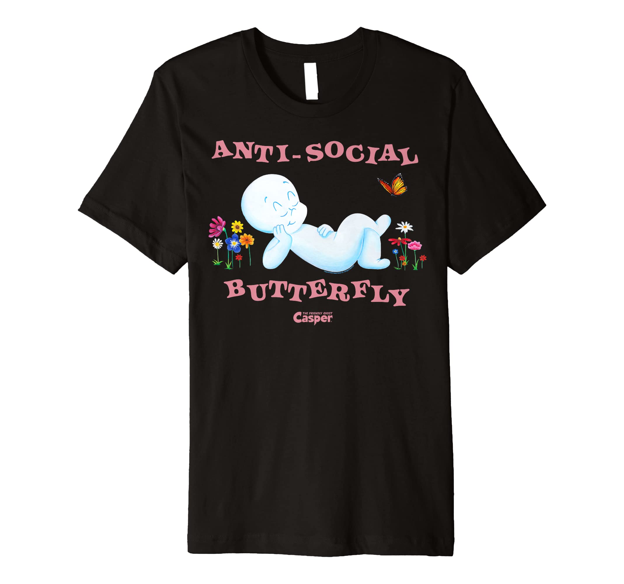 Casper Friendly Ghost Anti Social T-Shirt - Casual Everyday Wear Unisex - T-Shirt, Sweatshirt, Hoodie