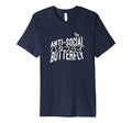Anti Social Butterfly T-Shirt - Minimalist Print for Adults - T-Shirt, Sweatshirt, Hoodie