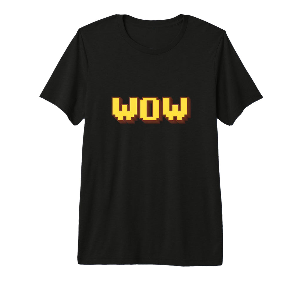 Wow Expression Pixel Art Typography T-Shirt - Streetwear Style for Adults - T-Shirt, Sweatshirt, Hoodie