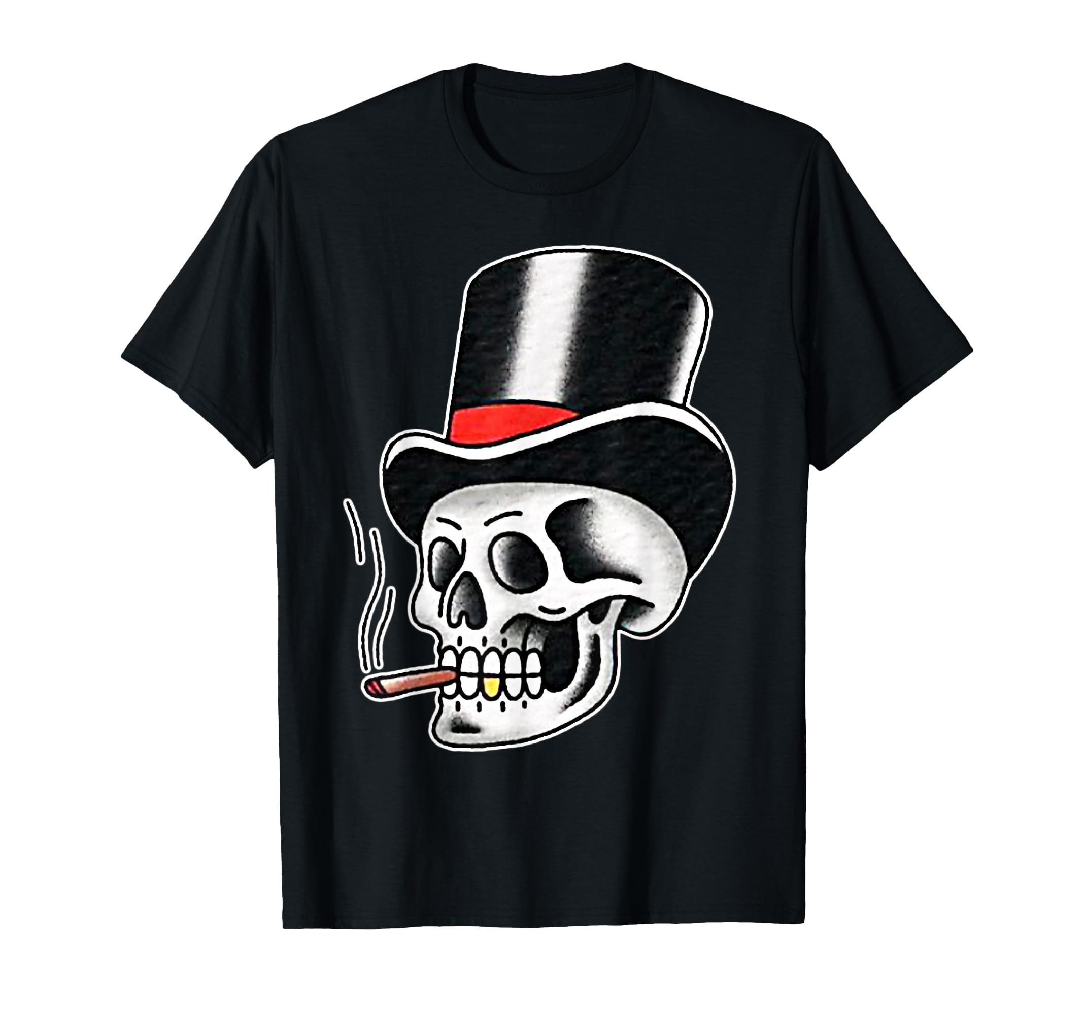 Hat Skull Gentleman Magician T-Shirt - Casual Everyday Wear Unisex - T-Shirt, Sweatshirt, Hoodie