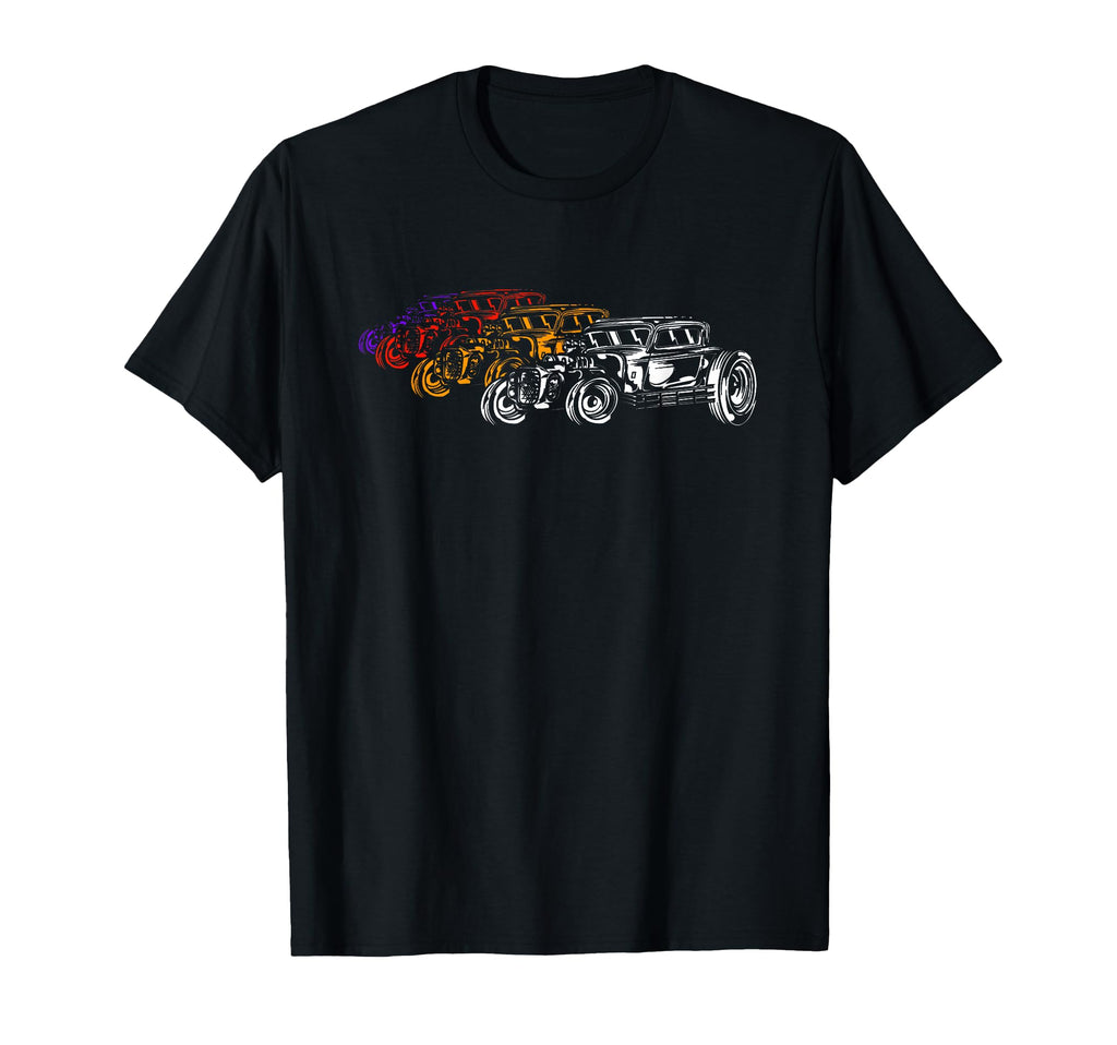 Old Cars Automobile Hot Rod Muscle Car T-Shirt - Custom Art Print Men Women - T-Shirt, Sweatshirt, Hoodie