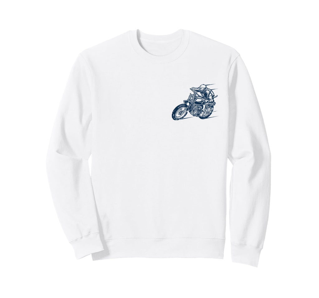 Motorcycle Racing Distressed Sweatshirt - Minimalist Print Unisex - T-Shirt, Sweatshirt, Hoodie
