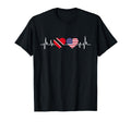 American Flag Heartbeat Trinidad And T-Shirt - Fun Novelty Design Unisex - T-Shirt, Sweatshirt, Hoodie