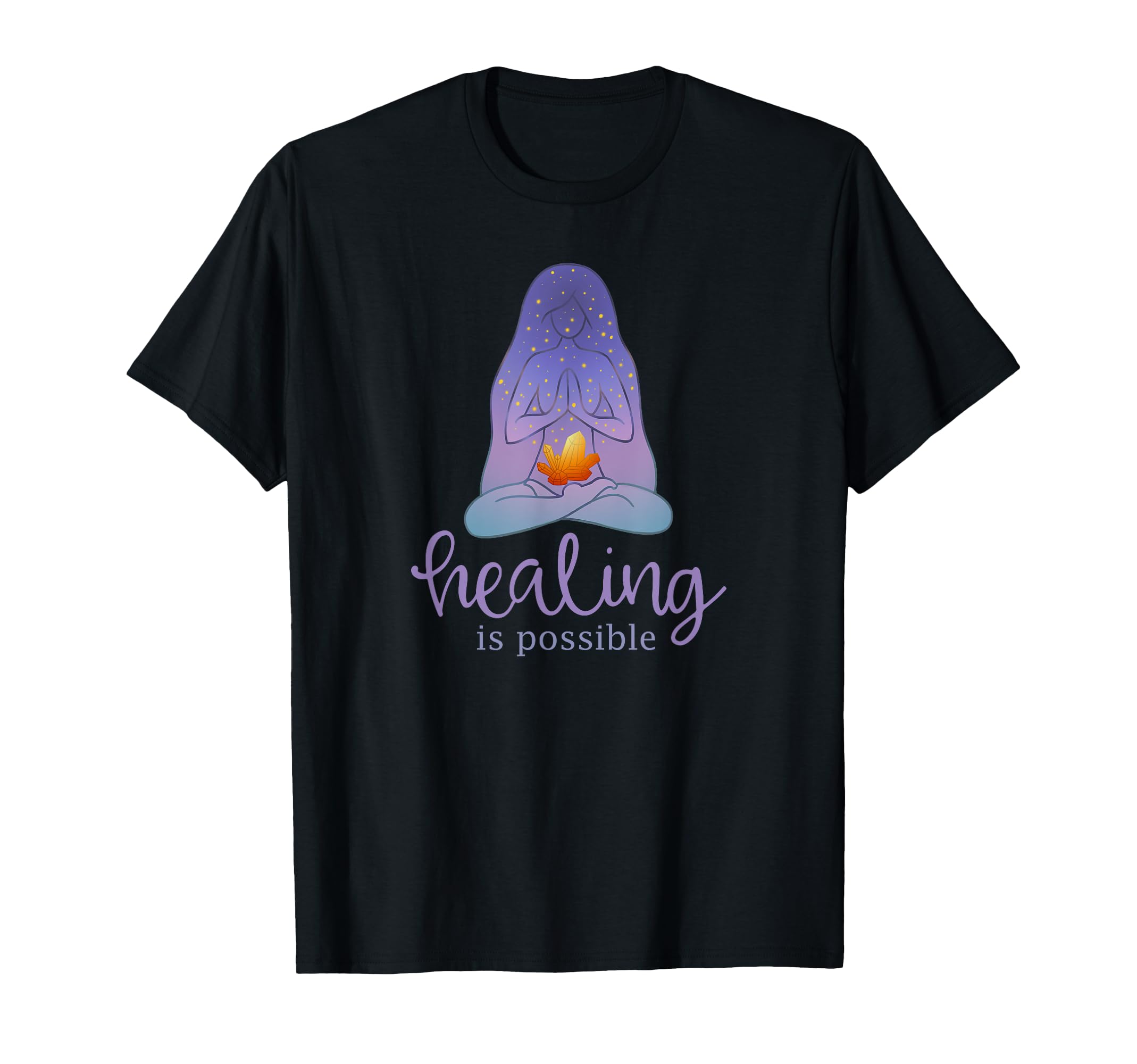 Spiritual Healing Crystals Meditation T-Shirt - Novelty Apparel Men Women - T-Shirt, Sweatshirt, Hoodie