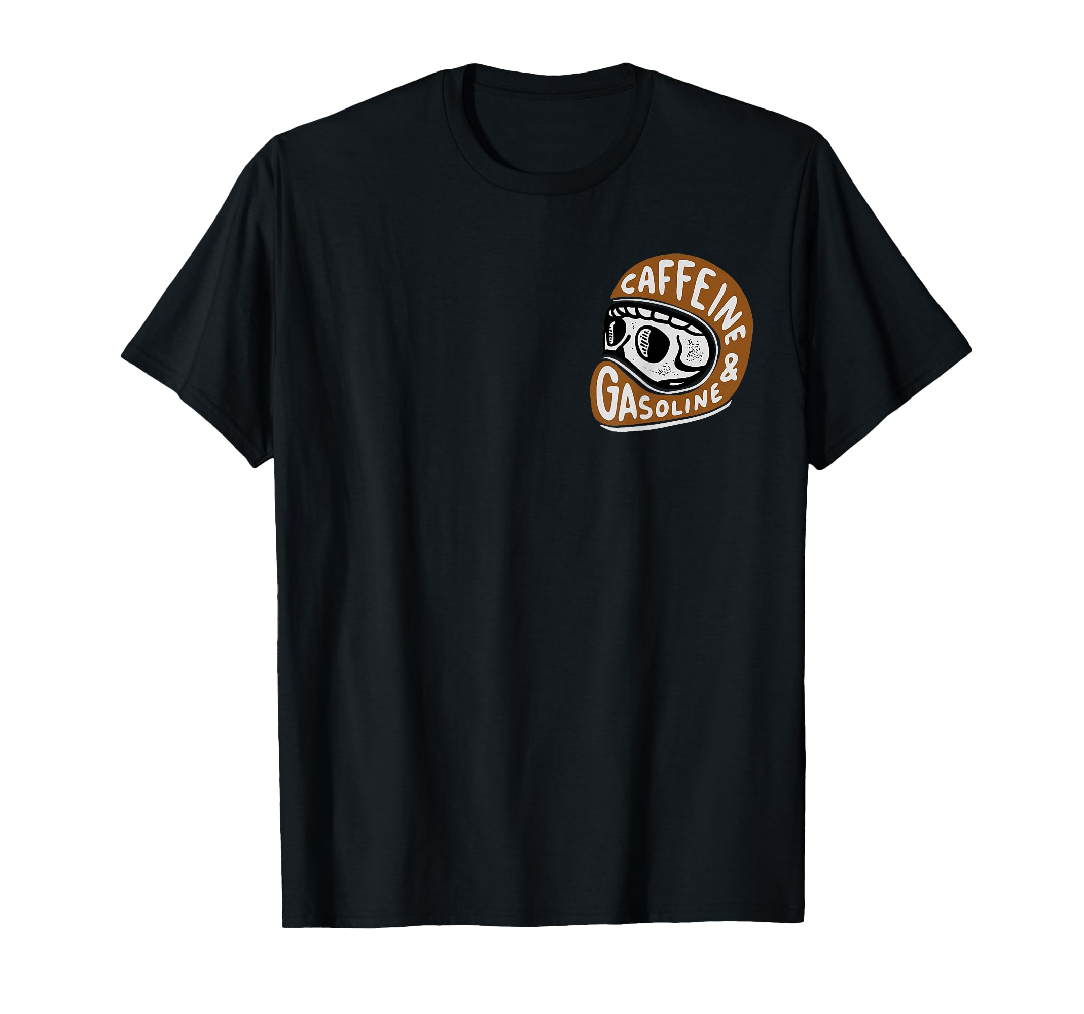 Caffeine And Gasoline Black T-Shirt - Custom Art Print for Adults - T-Shirt, Sweatshirt, Hoodie