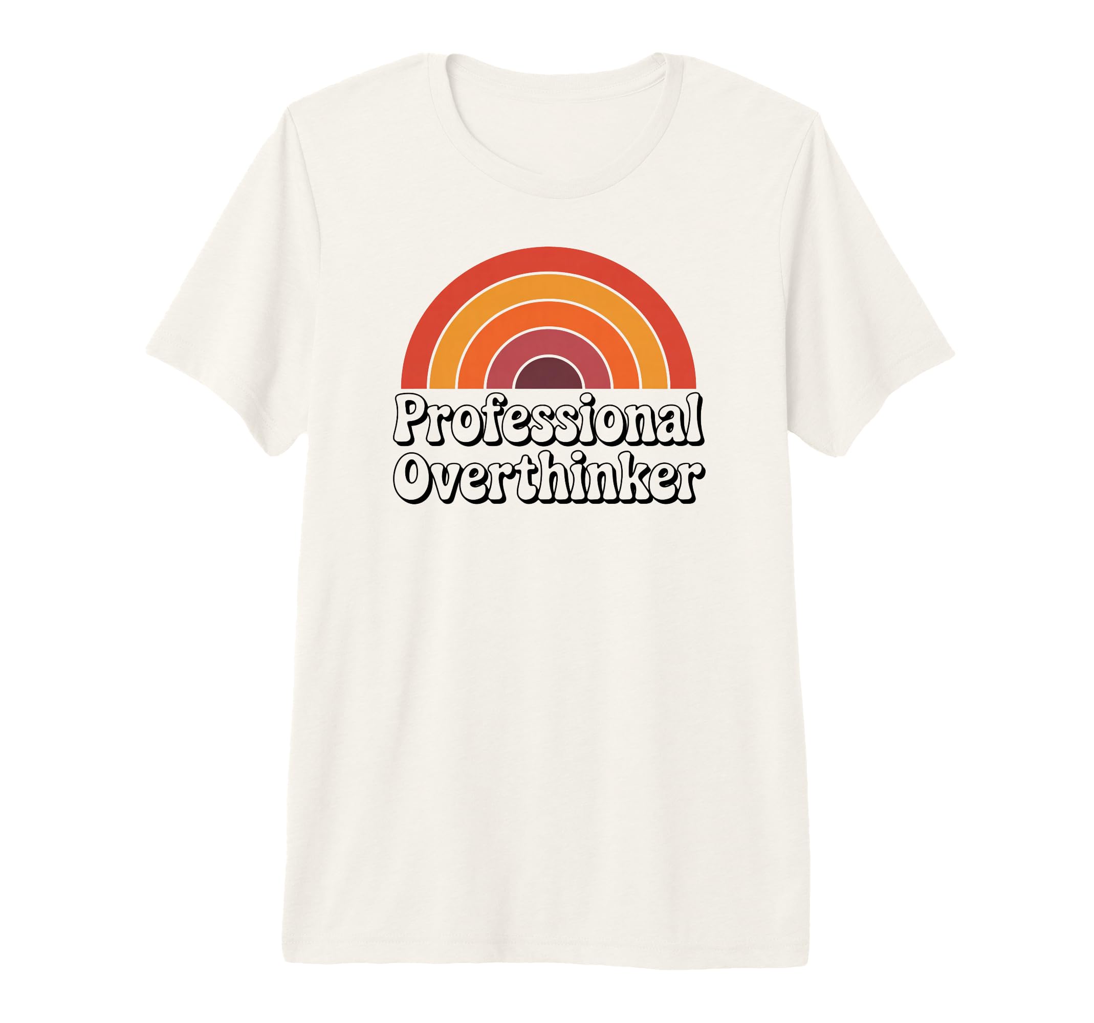 Professional Overthinker Funny 70S T-Shirt - Aesthetic Graphic Unisex - T-Shirt, Sweatshirt, Hoodie