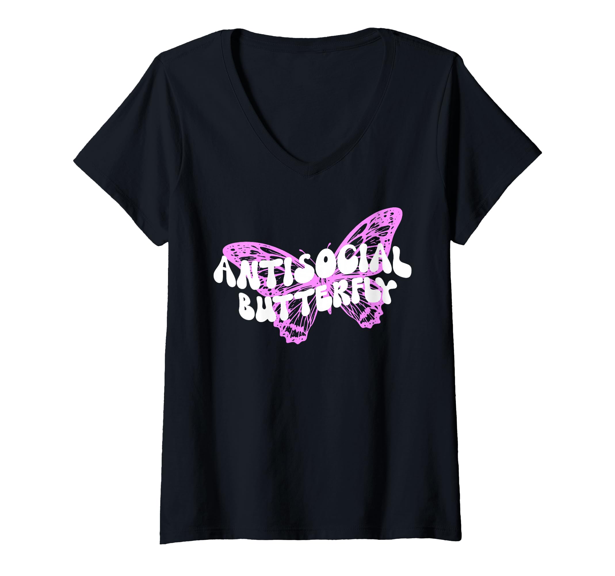 Womens Antisocial Butterfly Funny T-Shirt - Custom Art Print Unisex - T-Shirt, Sweatshirt, Hoodie