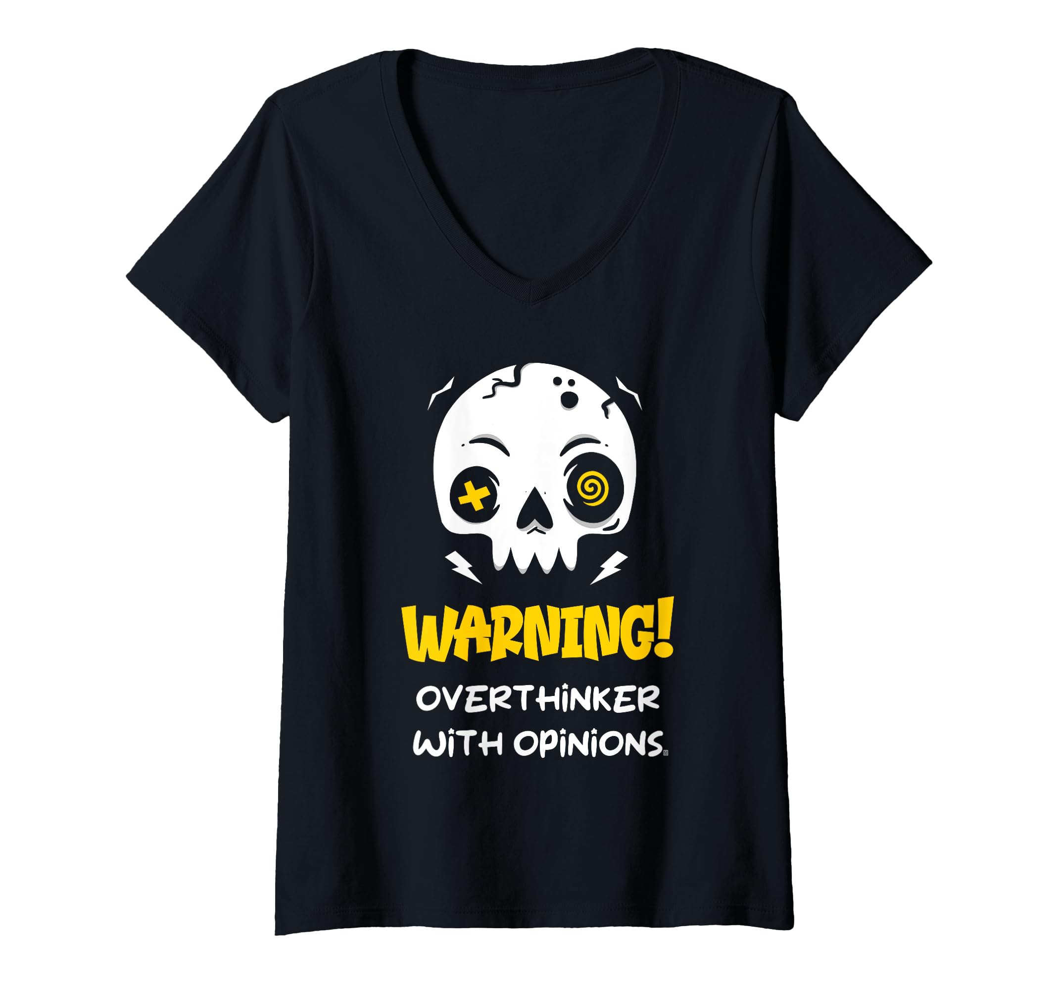 Womens Warning Overthinker Opinions Funny T-Shirt - Trendy Graphic Unisex - T-Shirt, Sweatshirt, Hoodie