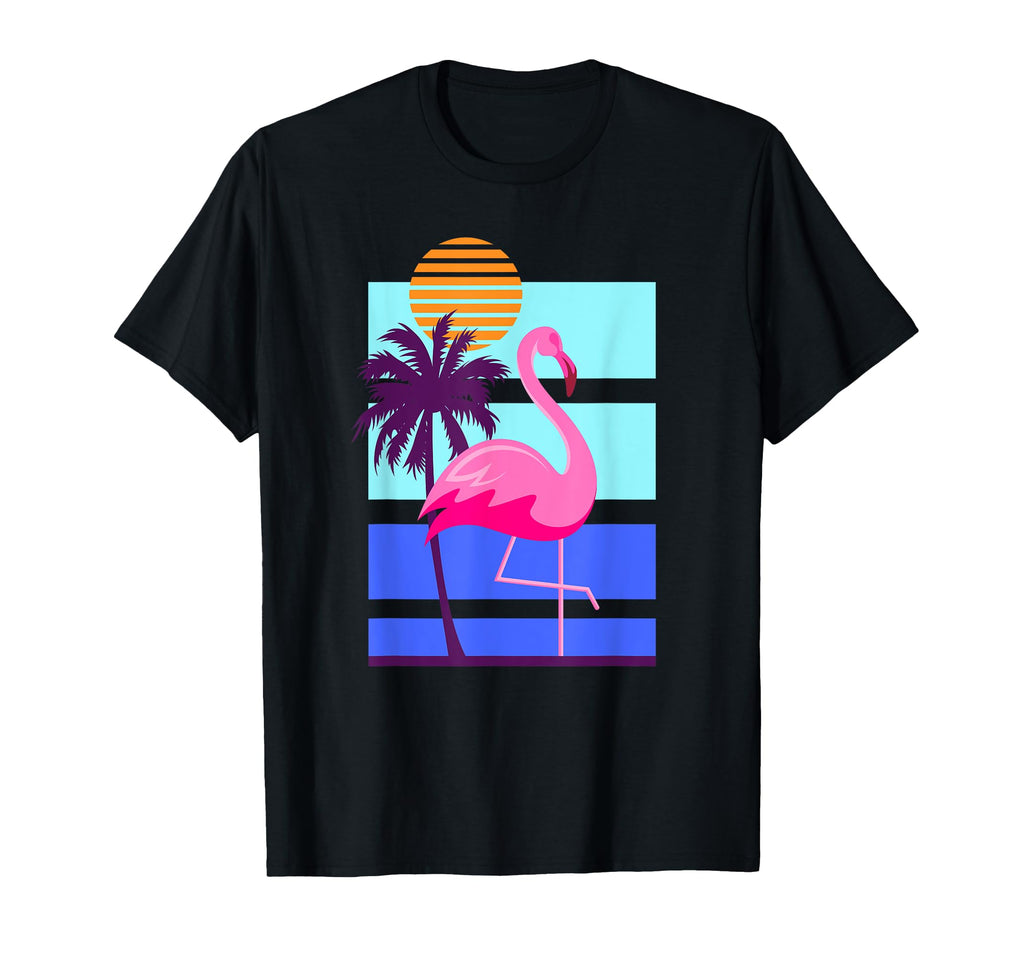 Art Deco Synthwave Flamingo T-Shirt - Trendy Graphic Unisex - T-Shirt, Sweatshirt, Hoodie
