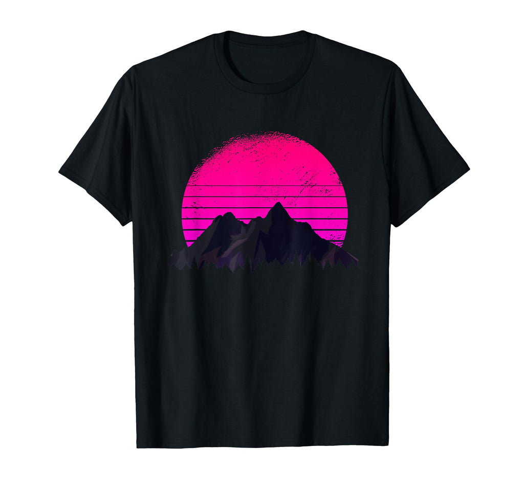 Vaporwave Mountain Visual Art 80S T-Shirt - Graphic Print for Adults - T-Shirt, Sweatshirt, Hoodie
