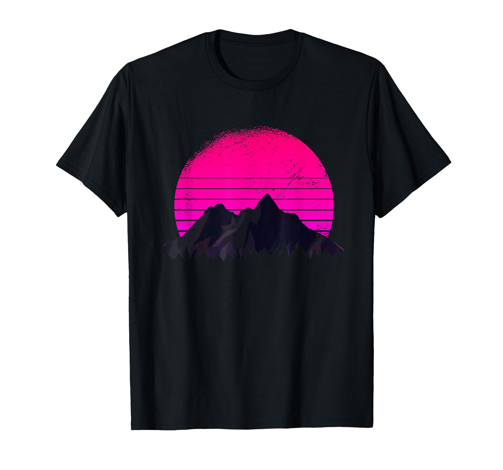 Vaporwave Mountain Visual Art 80S T-Shirt - Graphic Print for Adults - T-Shirt, Sweatshirt, Hoodie