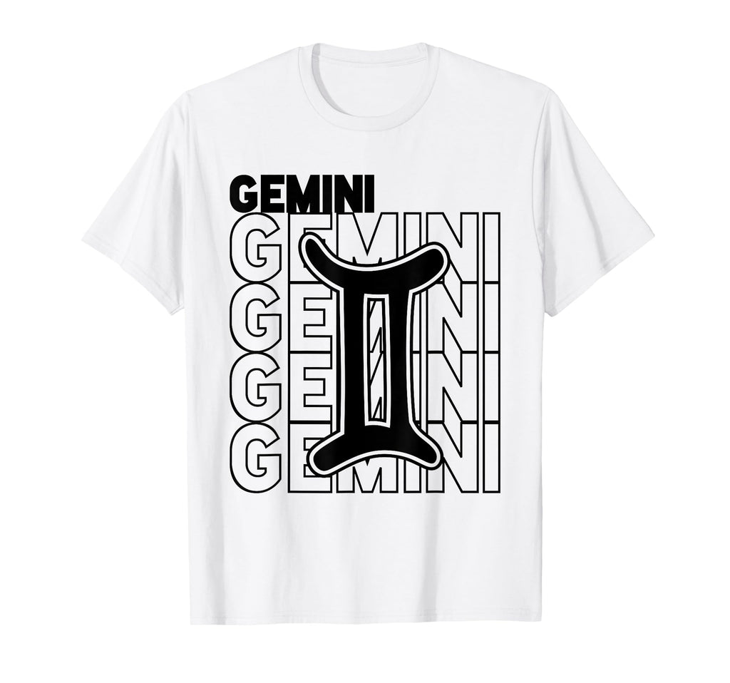 Gemini Zodiac Typography Astrology T-Shirt - Streetwear Style Unisex - T-Shirt, Sweatshirt, Hoodie