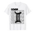 Gemini Zodiac Typography Astrology T-Shirt - Streetwear Style Unisex - T-Shirt, Sweatshirt, Hoodie