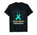Butterfly Ribbon Mental Health T-Shirt - Streetwear Style for Adults - T-Shirt, Sweatshirt, Hoodie