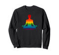 Yoga Lovers And Mindfulness Rainbow Sweatshirt - Unique Graphic Men Women - T-Shirt, Sweatshirt, Hoodie