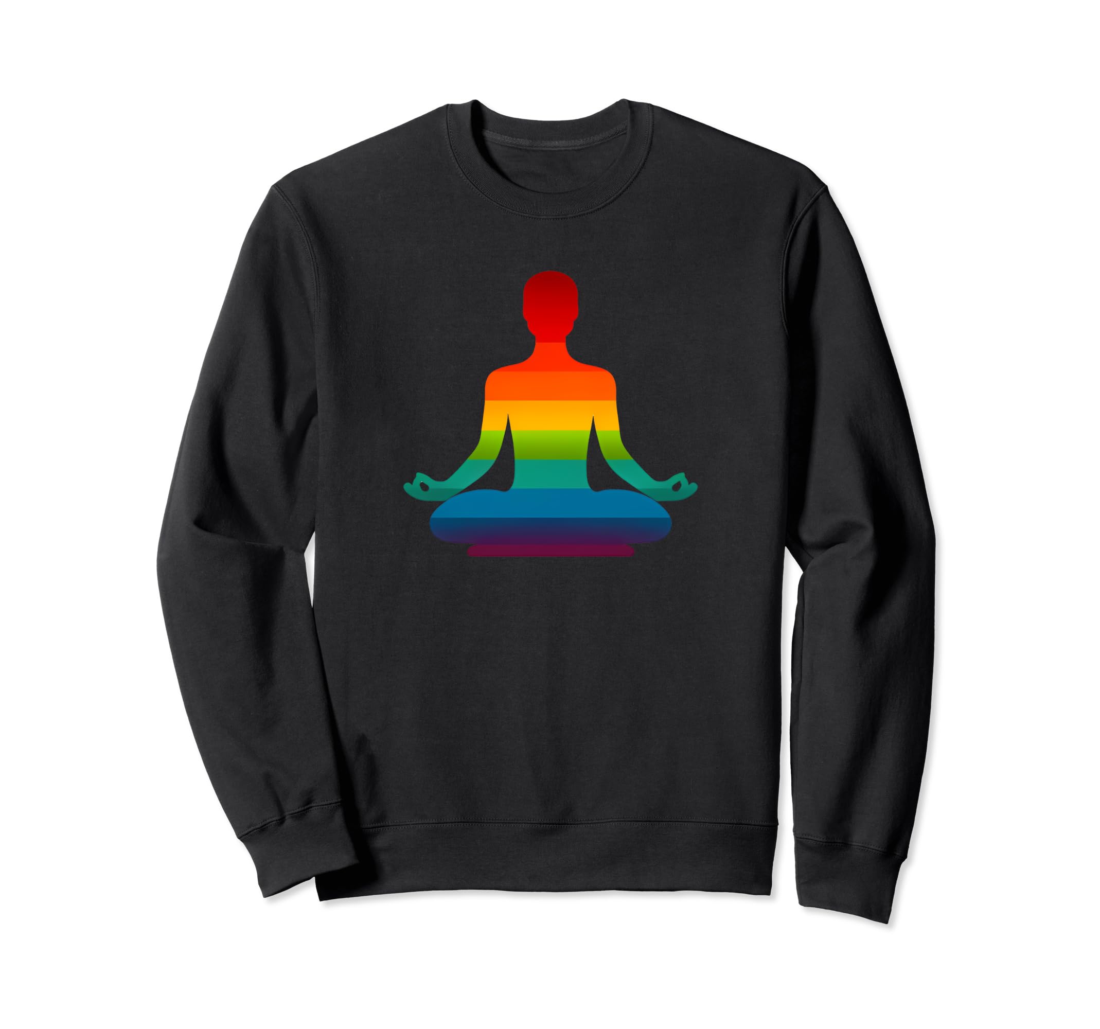 Yoga Lovers And Mindfulness Rainbow Sweatshirt - Unique Graphic Men Women - T-Shirt, Sweatshirt, Hoodie