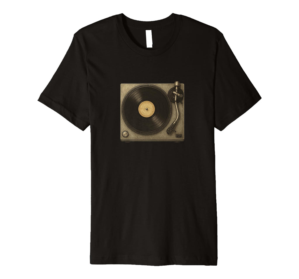 Vinyl Record Player T-Shirt - Casual Everyday Wear Men Women - T-Shirt, Sweatshirt, Hoodie