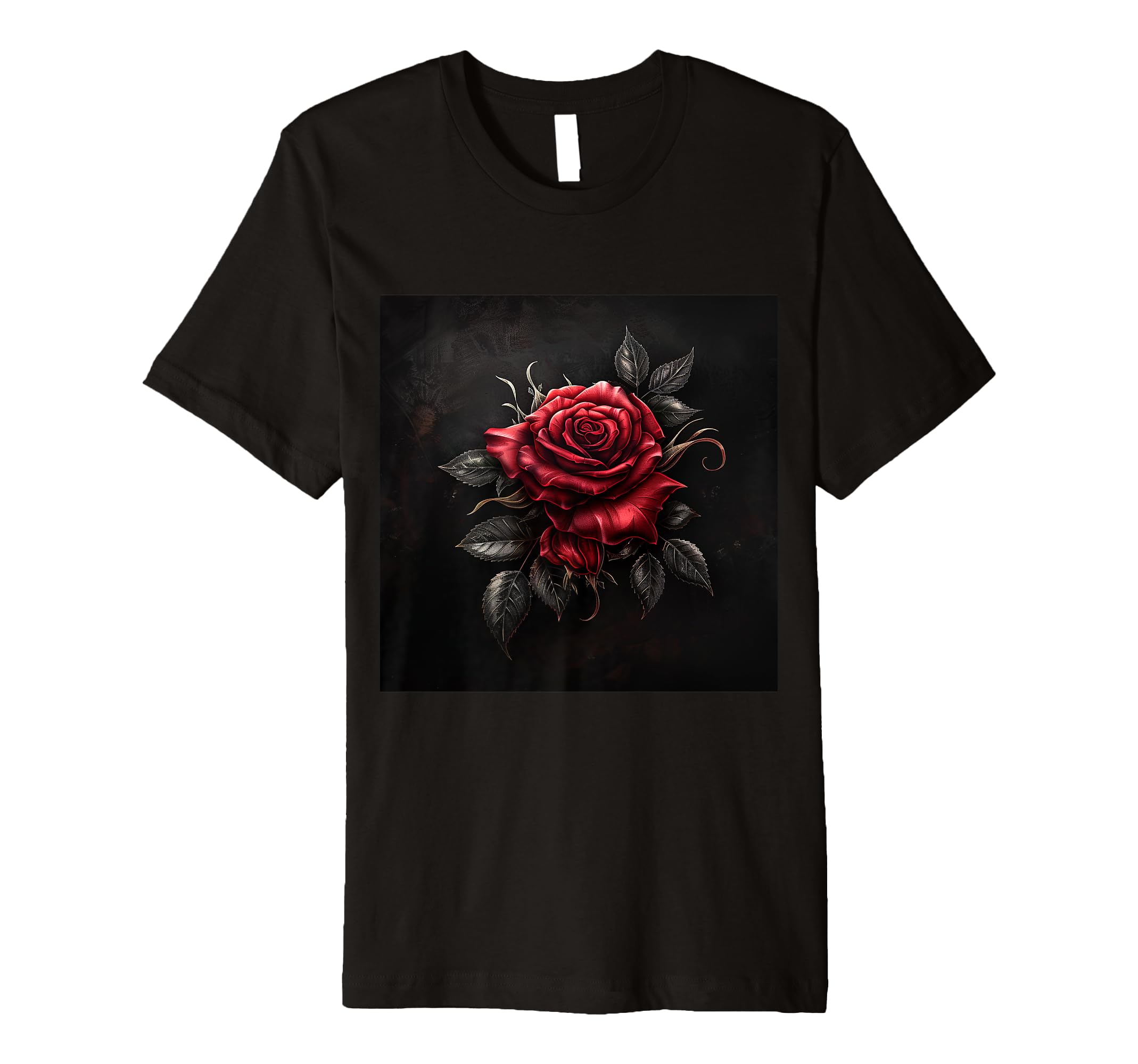 Floral Pattern Gift Flower Tattoo Red T-Shirt - Minimalist Print Unisex - T-Shirt, Sweatshirt, Hoodie