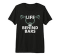 Life Behind Bars Motorcycle Rider T-Shirt - Novelty Apparel for Adults - T-Shirt, Sweatshirt, Hoodie
