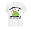 Ice Cream Melts Depression Mental Health T-Shirt - Novelty Apparel Unisex - T-Shirt, Sweatshirt, Hoodie