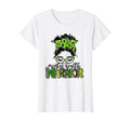 Womens Messy Bun Green Warrior Mental T-Shirt - Minimalist Print Men Women - T-Shirt, Sweatshirt, Hoodie