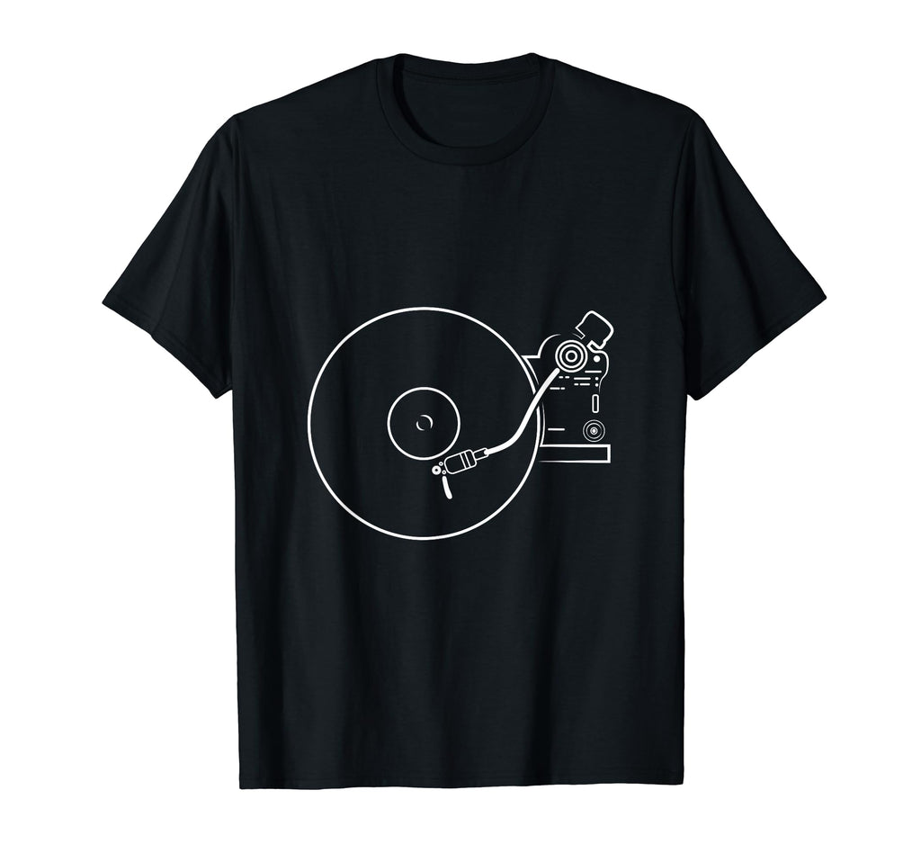 Vinyl Record Player Sketch Music Dj T-Shirt - Custom Art Print for Adults - T-Shirt, Sweatshirt, Hoodie