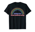 Embrace Neurodiversity Heart Rainbow T-Shirt - Novelty Apparel for Adults - T-Shirt, Sweatshirt, Hoodie