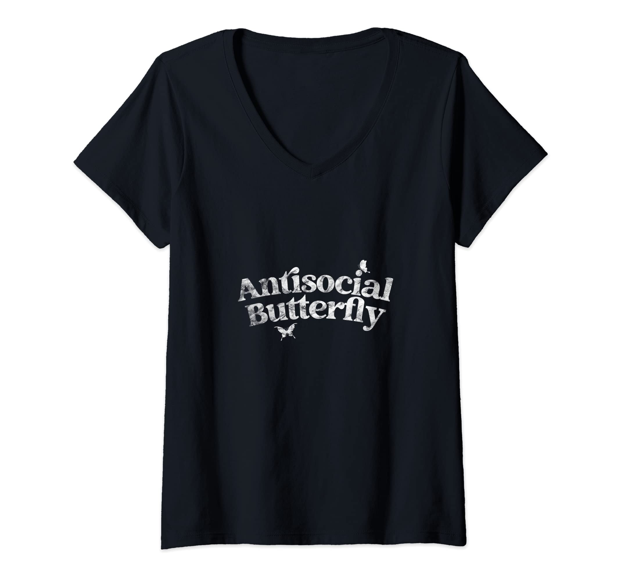 Womens Antisocial Butterfly Funny Pun T-Shirt - Streetwear Style Unisex - T-Shirt, Sweatshirt, Hoodie
