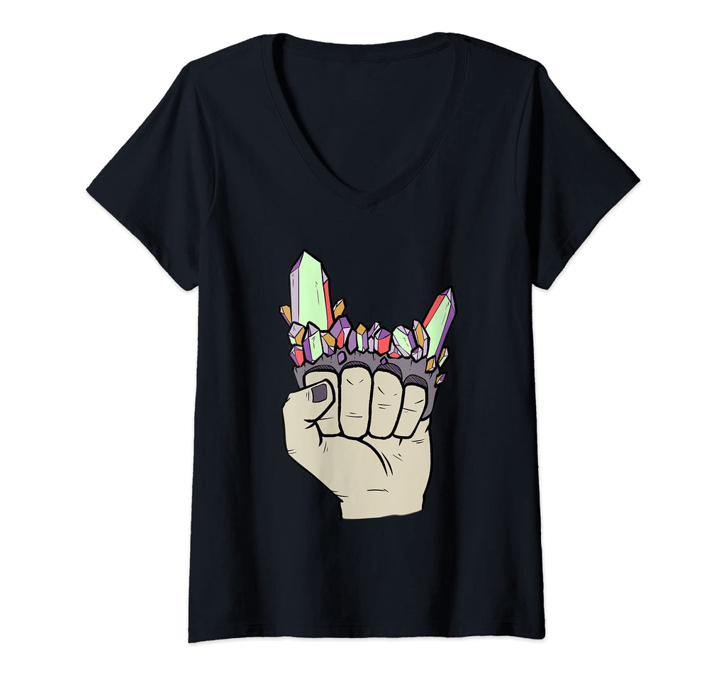 Womens Crystal Brass Knuckles Chakra T-Shirt - Unique Graphic for Adults - T-Shirt, Sweatshirt, Hoodie