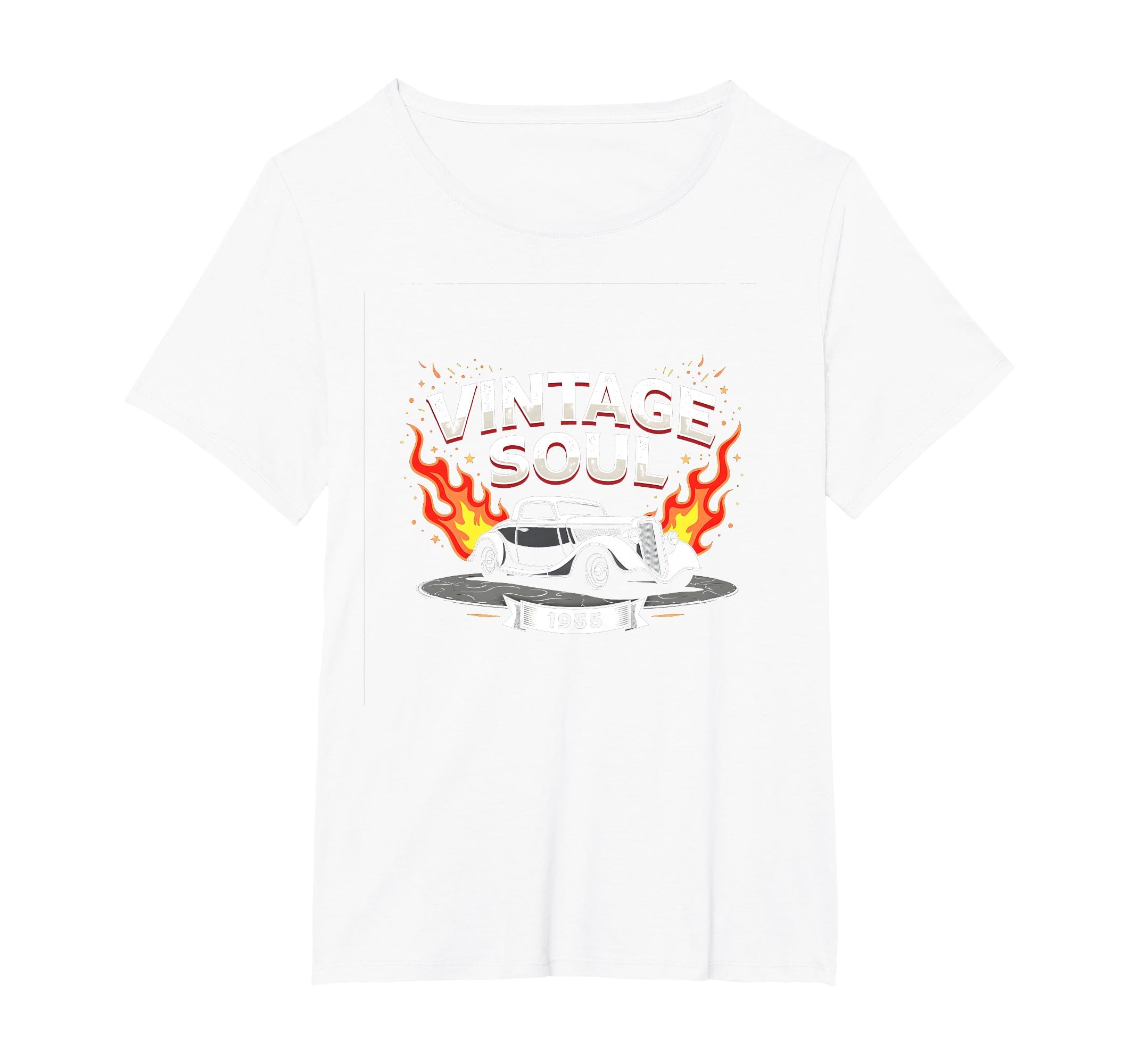 Soul Hot Rod 1955 Car Womens Plus T-Shirt - Minimalist Print for Adults - T-Shirt, Sweatshirt, Hoodie